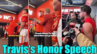 Coach Andy Reid honors Travis Kelce's new record in Emotional locker room Speech