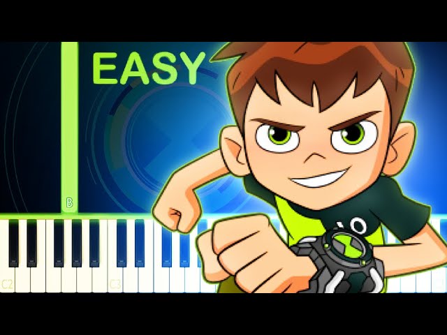 Ben 10 Reboot Extended Theme Song Easy Piano Tutorial Videos For Kids