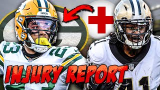 Packers vs Saints FINAL Injury Report!! 6 Players OUT