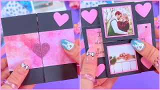 DIY - Endless Love Card - Valentine's Day Card -Mini Photo Album #shorts #youtubeshorts