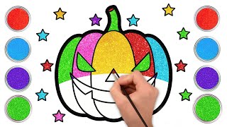 How to Draw Easy Halloween Pumpkin | कैसे बनाएं | Halloween Drawing for Kids by @ChikiArtHindi
