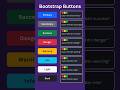 Bootstrap Button Colors UI 🔘 | Primary, Success, Danger & More #Shorts