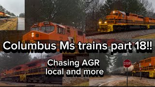 Columbus Ms trains part 18, with heritage units/locals and more!!