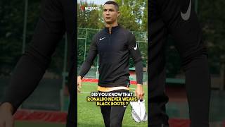 Why Cristiano Ronaldo Avoids Wearing Black Football Boots 😳⚽️ #cr7 #football #shorts