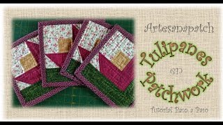 Cómo hacer Tulipanes en Patchwork y Quilting. -Tutorial paso a paso-