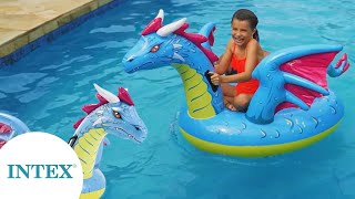 INTEX - Dragon gonflable pour piscine, une bouée pour enfant à partir de 3 ans et +