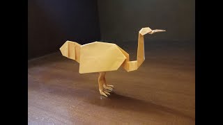 How To Make A Paper Origami Ostrich Step By Step