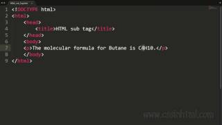HTML sub Tag