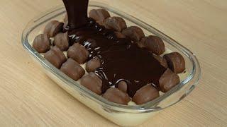 Dessert Ready in Only a Few Minutes, Chocolate Pudding Topped with Truffles