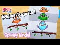 How to draw A BIRD | FOLDING SURPRISE  | Art and doodles for kids