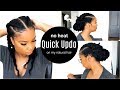 EASY TWISTED UPDO FOR ANY OCCASION! | Using natural hair clip-ins