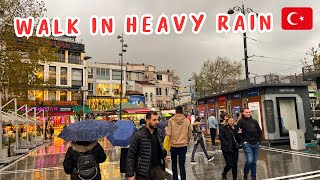 Heavy Rainy Walk Istanbul | Turkey 2024 | Walking Tour | 4KHDR | Parivish World