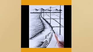 কিভাবে একটি সুন্দর দৃশ্য আঁকা যায় How to draw a beautiful scenery  Drawing Video