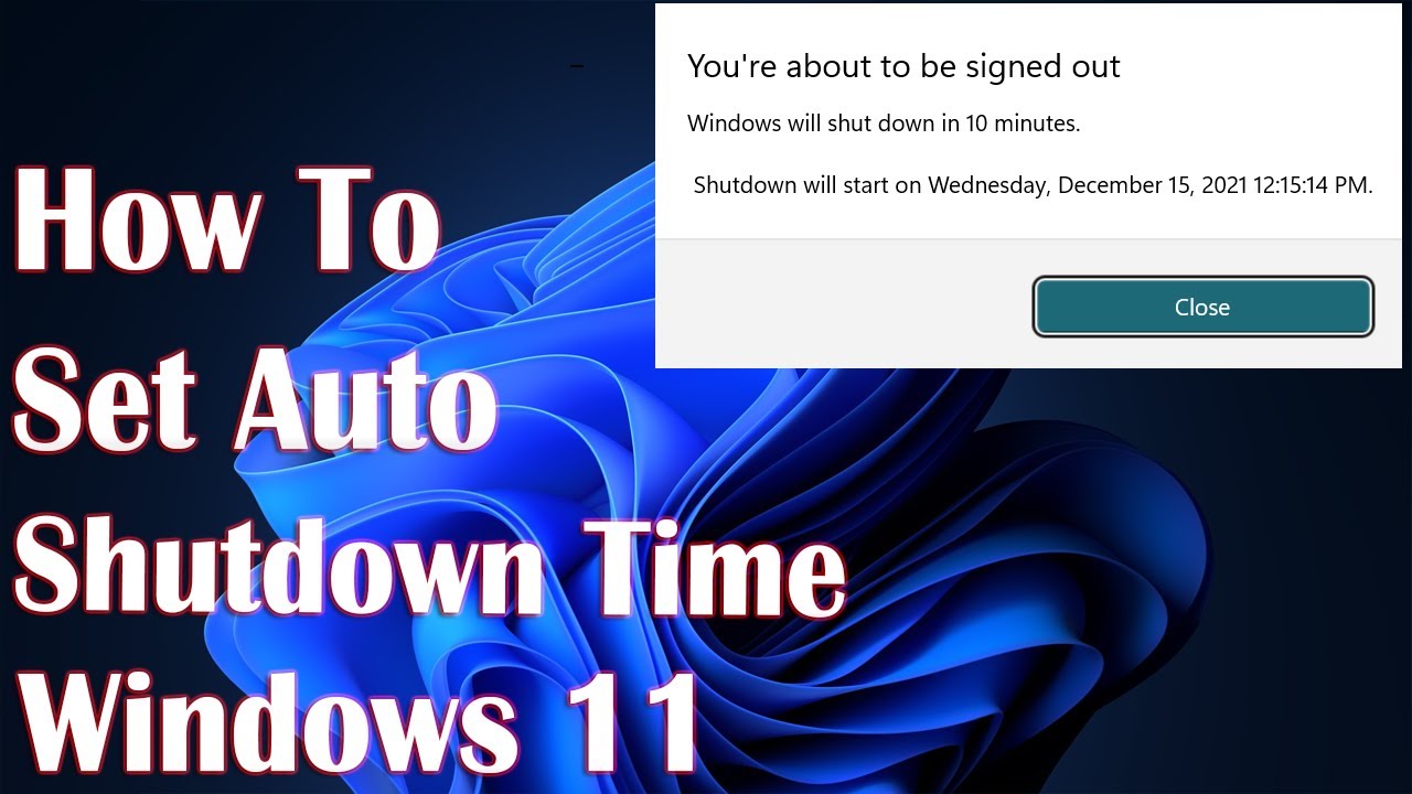 Set Auto Shutdown Timer In Windows 11 - 2 Fix How To - YouTube