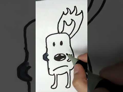 Dibujo para niños: Cómo dibujar Flamemallow desde la aplicación YouTube Kids #shorts