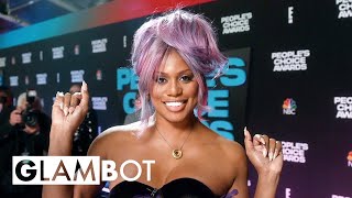 Laverne Cox GLAMBOT: Behind the Scenes at 2021 PCAs | E! Red Carpet & Award Shows