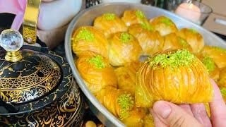 وربات بالقشطة ، بالعجينة الجاهزة😍 مع طريقة القشطة المنزلية😋 وتشكيل الوربات 👍🏻بطريقة مميزة وسهلة