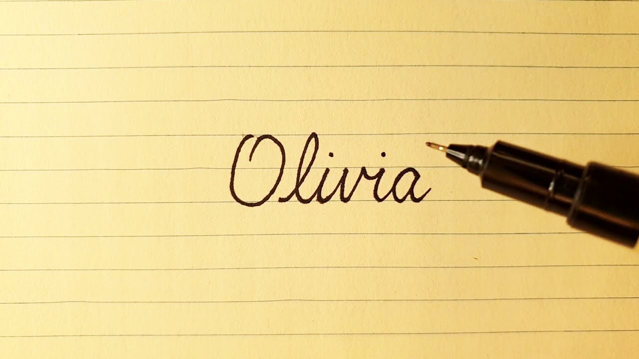 Olivia English Cursive Handwriting Tutorial Youtube