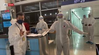 Coronavirus: Sky News crew enters quarantine in China