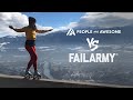 Epic Wins vs. Hilarious Fails: Woman Skates on Mountain Top | People Are Awesome Vs. FailArmy