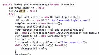 Android Application Development Tutorial 149 Viewing Internet data via StringBuffer YouTube