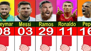 Card 🟥 Comparison: Number of Red Cards Of Famous Football Players