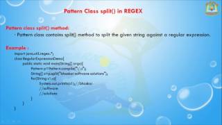 Lesson - 3 : REGEX - Pattern and String class split in Java Programming