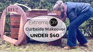Roadside furniture find makeover with decoupage and chalk paint!🎨