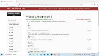 Data Analytics With Python NPTEL SWAYAM Course Week 8 Assignment Answers