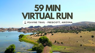 [4K] Scenic Virtual Run for Treadmill | Peavine Trail - Prescott, Arizona