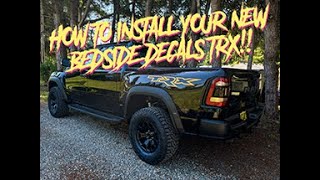 HOW TO INSTALL Dodge TRX Bright Knight 3M Reflective Gold Bedside Decal Black Listed Customs