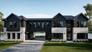 Luxury Modern Farmhouse with Porte Cochere & In-Law Wing
