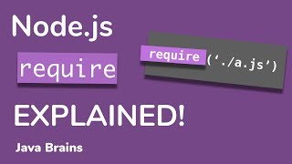 Require with node apis - Node.js Basics [10] - Java Brains