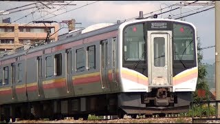 長岡花火の臨時列車仕業に備え東三条へ入線するE129系B10編成　信越本線下り