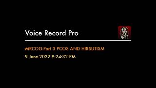 MRCOG-Part 3 PCOS \u0026HIRSUTISM/CaseDiscussions groupMRCOG-3/Dr.Shabana