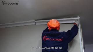 How to install wood plastic composite ceiling cornice in COOWIN GROUP?