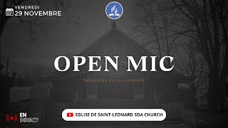 Open mic | Ministère de la jeunesse | 29/11/2024