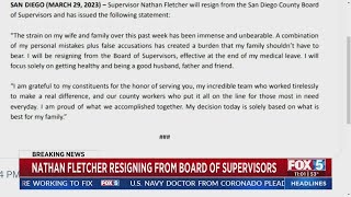 Nathan Fletcher Resigning From Board Of Supervisors