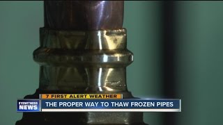 The proper way to thaw frozen pipes