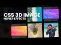 Responsive CSS 3D Image Hover Effects | 3D Flip Card Effect On Hover Using HTML & CSS