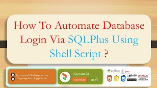 How To Automate Database Login Via SQLPlus Using Shell Script ? #oracle #linux