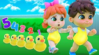 🦆 5 Little Ducks Song 🦆 Nursery Rhymes \u0026 Kids Songs | Cam \u0026 Sam