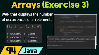 Arrays in Java (Exercise 3)