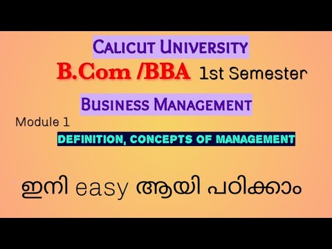 Business Management 1st Sem B.Com/ BBA Module 1 - YouTube