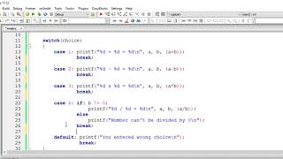 Simple Calculator Program using Switch Case: C Program