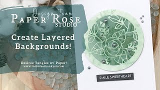 Create Layered Backgrounds | Paper Rose | Ella's Garden Rose Die Frame | Card Making Tutorial!