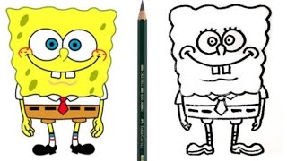 Spongebob Squarepants tutorial drawing , Mudah banget !!
