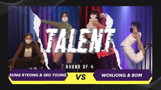 최원종, 최봄 vs 정성령, 박서영 | 2on2 K-POP BATTLE 4강 | TALENT vol.3 | 백석예술대학교 실용댄스과