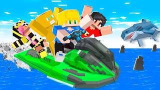 Fizemos a Maior Viagem de Jetski com os Amigos no Minecraft!