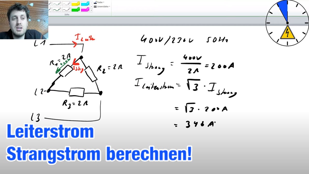 Strangstrom Leiterstrom Drehstrom Dreieck Berechnen Youtube Strangstrom Leiterstrom Drehstrom Dreieck Berechnen Youtube